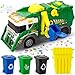 Hodurgyi Large Garbage Truck Toy Set for Boys Ages 3 4 5 6 7 8 Kids Trash Truck with Sound Light Dumpster Trash Bins and Learning Cards Friction Powered Garbage Trucks Christmas Birthday Gifts for Toddler - Image 2
