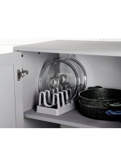 Rennway Pot Lid Organizer - 6 Compartment Pot Lid Rack  - Image 3