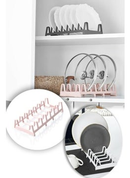 Rennway Pot Lid Organizer - 6 Compartment Pot Lid Rack  - Image 1