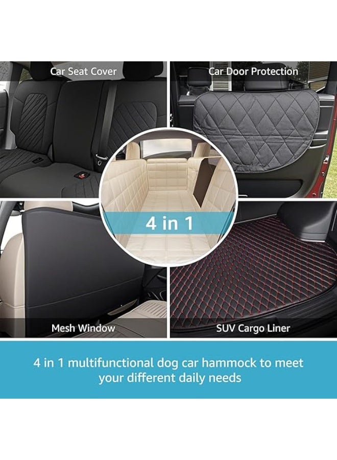 Lassie Dog Car Hammock Seat Cover for Tesla Model Y (2020–2023) & Model 3 (2018–2023) – 100% Waterproof Back Seat Protector with 4 Headrests - Image 2