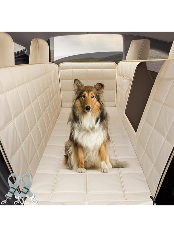 Lassie Dog Car Hammock Seat Cover for Tesla Model Y (2020–2023) & Model 3 (2018–2023) – 100% Waterproof Back Seat Protector with 4 Headrests - Image 1