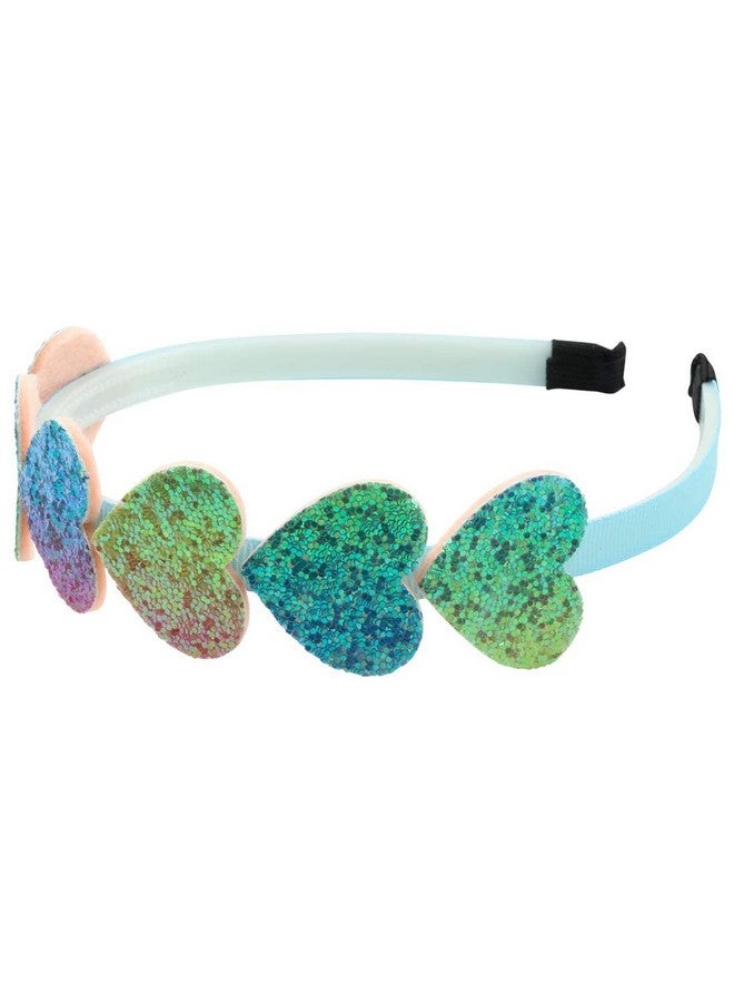 شيما عصابات رأس للفتيات على شكل قلب لامع على شكل نجمة قوس قزح Hariband للأطفال والبنات من إكسسوارات الشعر، عبوة من 8 قطع - Image 5