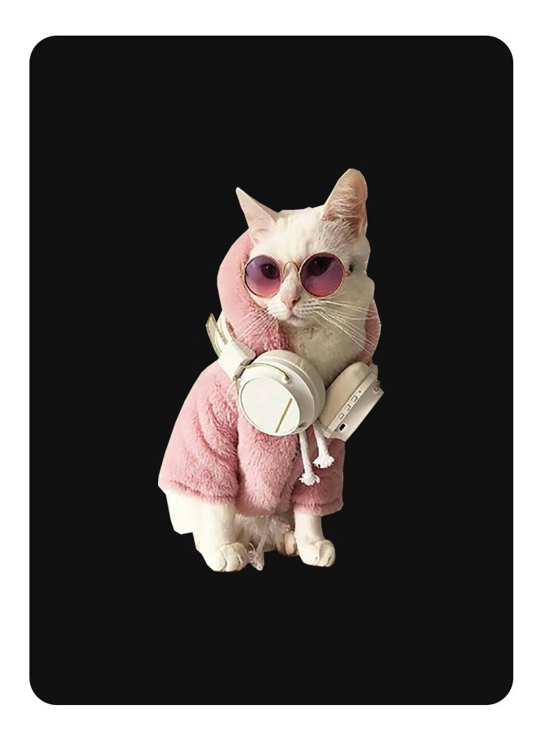 Theodor Protective Flip Case For Samsung Galaxy Tab A 8.4 inch 2020 With Trifold Stand Auto Wake Sleep Shockproof Cover White Cat - Image 1