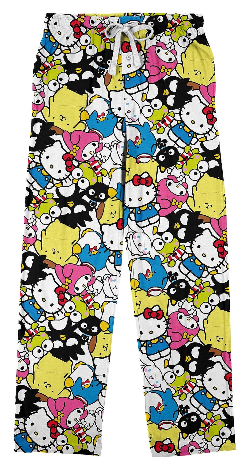 Bioworld Hello Kitty Character Collage Unisex Sleep Pants Multicolored - Image 2