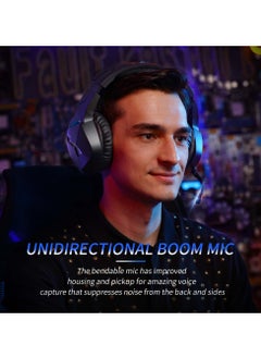 BINNUNE BW01 2.4GHz Bluetooth Wireless Gaming Headset with Microphone for PC PS4 PS5 Playstation 4 5 Laptop Computer  - Image 4