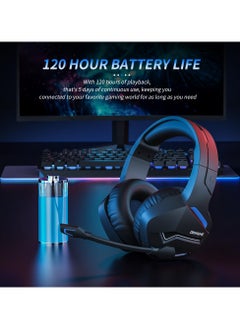 BINNUNE BW01 2.4GHz Bluetooth Wireless Gaming Headset with Microphone for PC PS4 PS5 Playstation 4 5 Laptop Computer  - Image 5