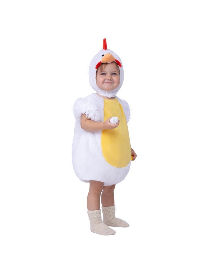 Spooktacular Creations - Halloween Unisex Baby Rooster Costume, Baby Chicken Costume With 3D Face Hood, Baby Animal Costume For Kids, Toddler For Animal Theme, Halloween Dress Up Party (12-18 Months) - Image 1