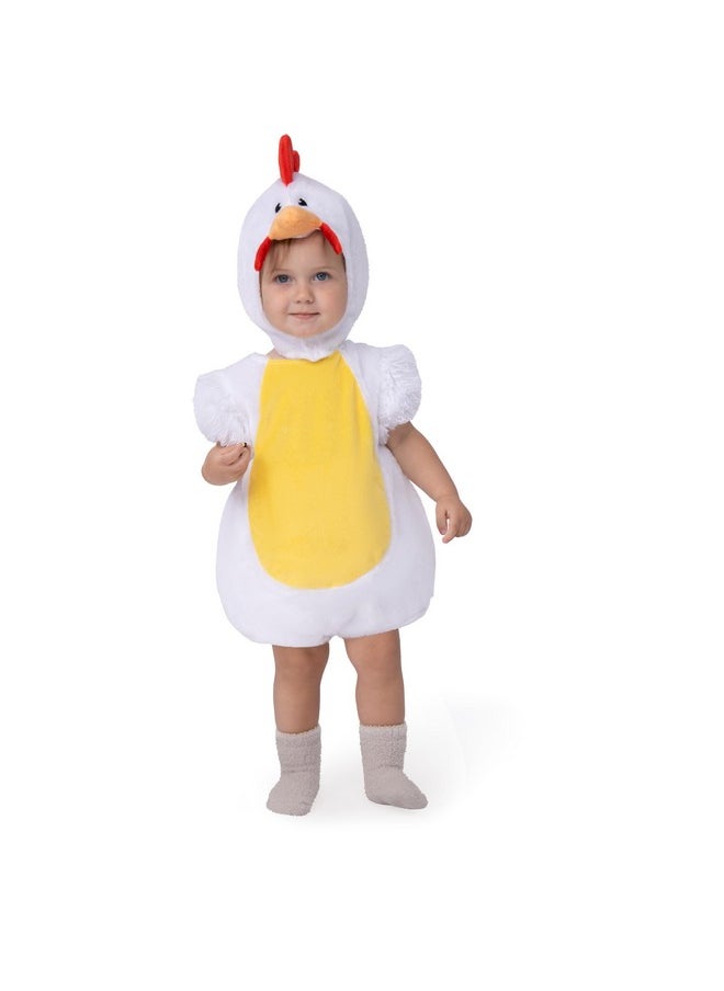 Spooktacular Creations - Halloween Unisex Baby Rooster Costume, Baby Chicken Costume With 3D Face Hood, Baby Animal Costume For Kids, Toddler For Animal Theme, Halloween Dress Up Party (12-18 Months) - Image 1