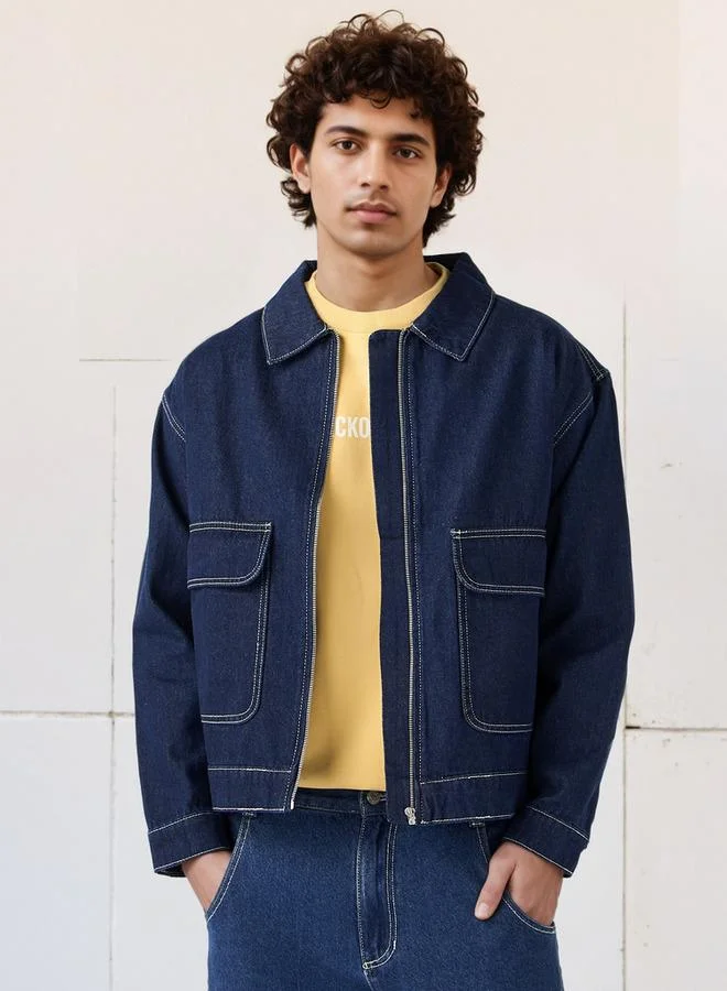 Lee Cooper Zip Through Trucker Jacket