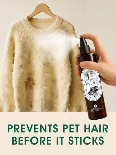 Seedshub 4-in-1 Pet Hair Remover Spray, Pet Hair Dissolver & Odor Neutralizer, Plant Based Enzymes, Safe for Pets, Clothes & Furniture, Refresh Pine Nut Scent, 13.52 fl oz, 2 Full Size Pack - Image 4