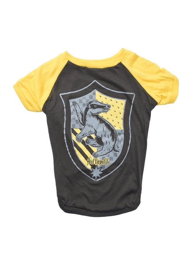 Harry Potter Harry Potter Hufflepuff Pet T-Shirt in Size Medium| Medium Dog T-Shirt, Harry Potter Dog Shirt | Harry Potter Dog Apparel & Accessories for Hogwarts Houses, Hufflepuff,FF19288 Yellow - Image 1