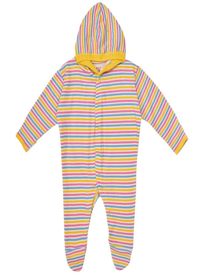 MAGIC TOWN Babyneeds New Born Baby Multi-Color Long Sleeve Cotton Sleep Suit Romper for Boys and Girls Set of 2 - Image 4