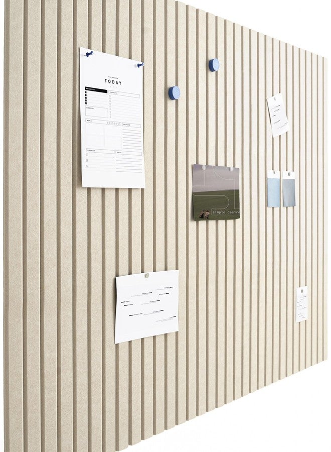 VIVELDA Large Cork Boards for Walls Black Felt Alternative - Slat Wall Paneling, Bulletin Board Tiles for Home Decor, Push Pin Corkboard Organizer for Office or Classroom-12-Pack Panel (Opera) - Image 1