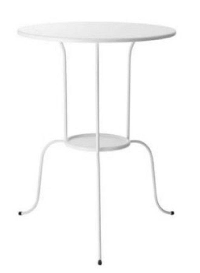 PRIMO PLUS Side Table White Colour Made Of Steel White 50X68cm - Image 1
