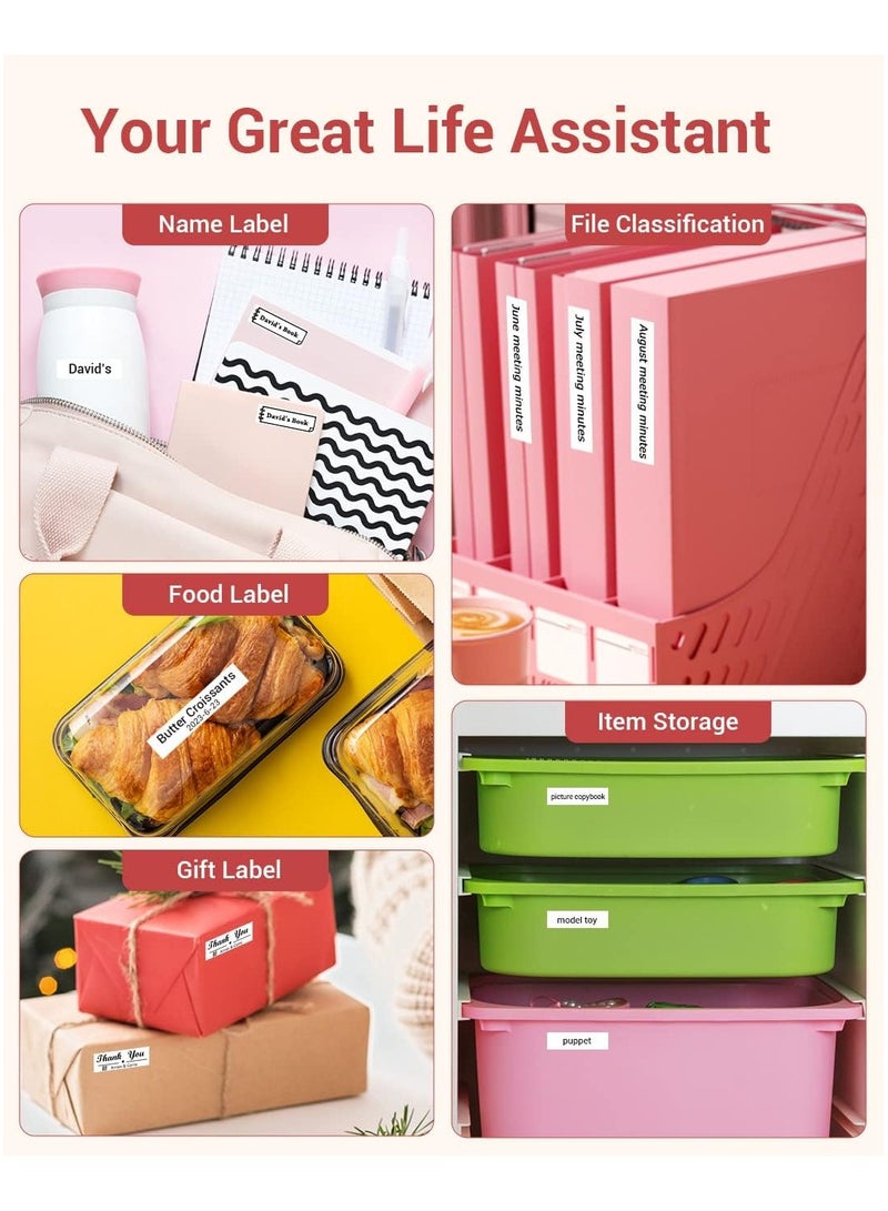 Phomemo D30 Label Maker, Bluetooth Portable Labeler, USB Rechargeable, Phone Compatible, PINK - Image 3