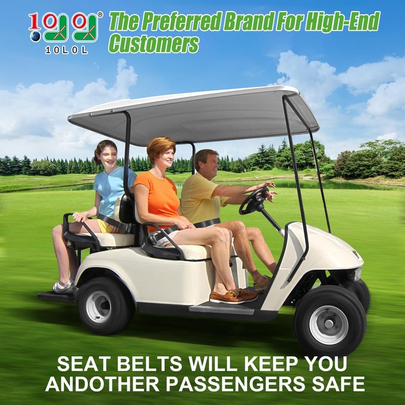 10L0L Universal 4 Passenger Golf Cart Seat Belt Kit for EZGO, Yamaha, Club Car with Bracket - Image 2
