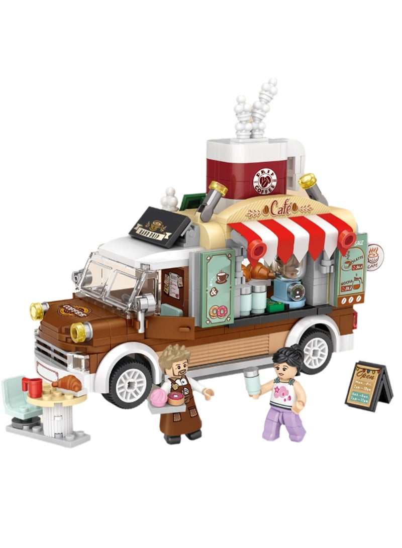 442pcs Coffee Car Model Set Building Blocks Creative Diy Assembly Building Assembly Toys Children Adult Home Decorations - Image 1