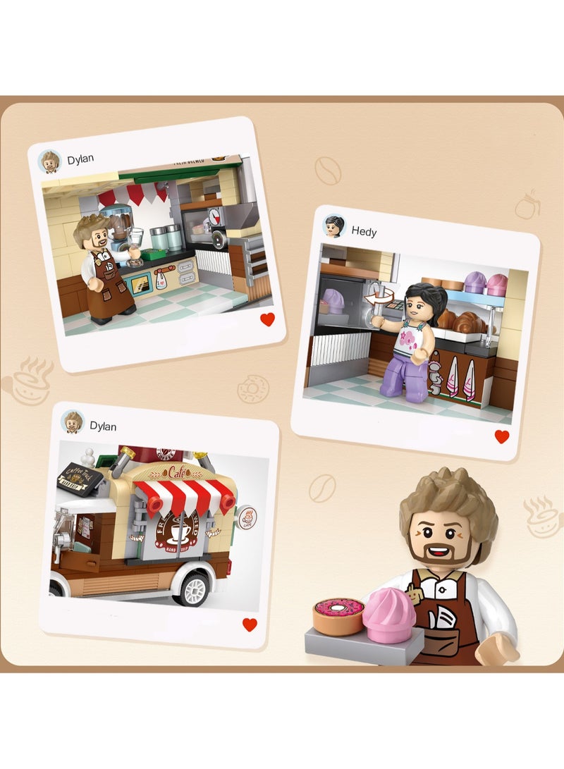 442pcs Coffee Car Model Set Building Blocks Creative Diy Assembly Building Assembly Toys Children Adult Home Decorations - Image 2