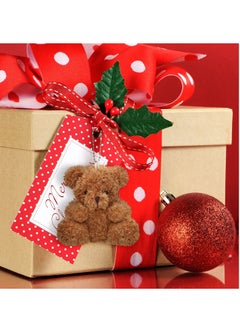 KASTWAVE Plush Teddy Bear Pendant, Mini Plush Animal Soft Bear Doll Toys for Keychain Bag DIY Decorations, Birthday Wedding Graduation Gifts, Gift Box Filled Party Decorations 8pcs, Brown, Apricot  - Image 2