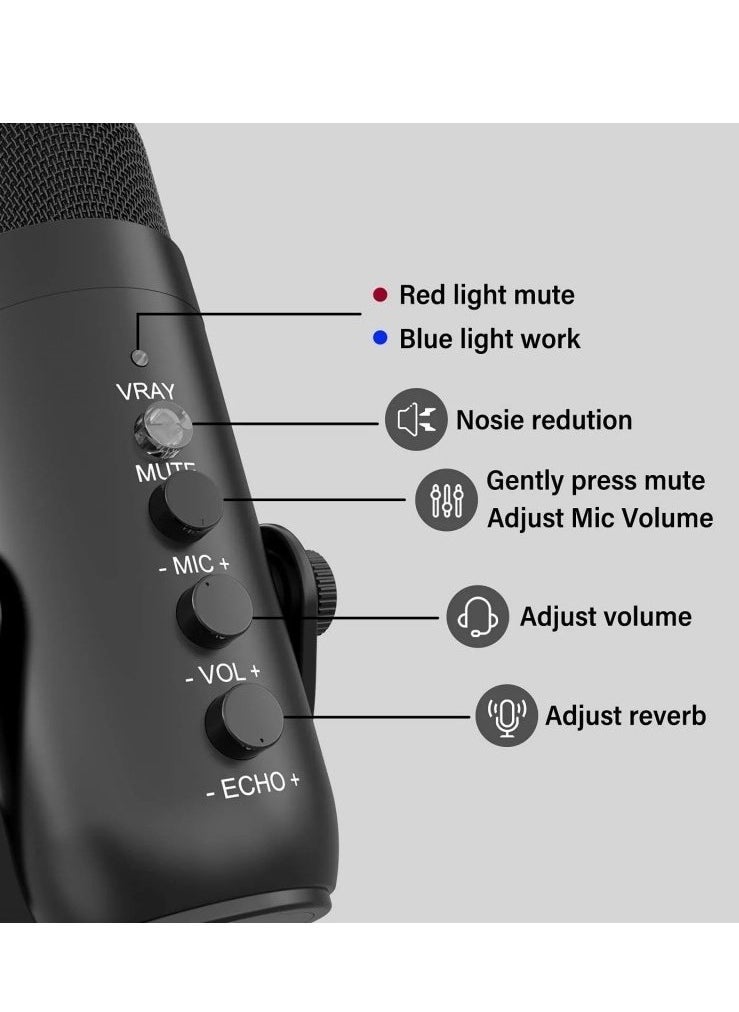 Jmary MC-PW8 USB  Desktop Condenser Microphone  - Image 3