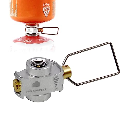 RULLINE Backpacking Fuel Transfer Device Gas Canister Refill Adapter, Portable Outdoor Gas Saver, Camping Canister Vent Valve - Image 1
