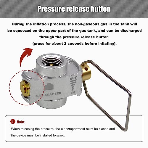 RULLINE Backpacking Fuel Transfer Device Gas Canister Refill Adapter, Portable Outdoor Gas Saver, Camping Canister Vent Valve - Image 4