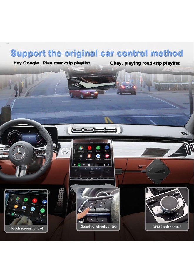 Generic Android Auto Wireless Adapter for Car, Wireless Android Auto Car Adapter for OEM Factory Wired Android Auto Cars, Wireless Android Aauto Aadapter Converts Wired to Wireless Android Car Play
