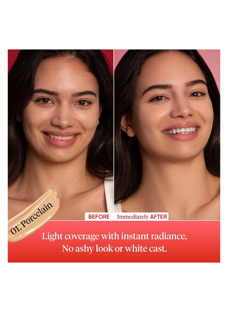 Dot & Key Strawberry Dew Tinted Sunscreen SPF 50+ Pa++++ - 01 Porcelain | Protection Against UA/UB | Broad Spectrum, Water & Sweat resistant | For All Skin Types | 50ml - Image 2