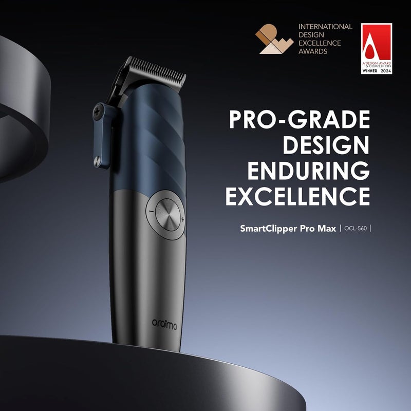 Oraimo Premium Hair Clipper with DLC Coated Blades 7500RPM Motor 5 Hr Runtime 6 Guide Combs and 30 length Settings - Image 2