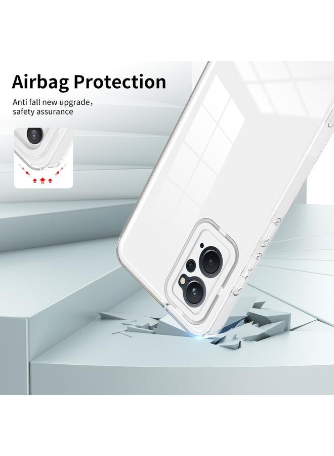 erorex Case For Realme 9i / OPPO A36 / A76 / A96 4G 3 in 1 Clear TPU Color PC Frame Phone Case - Image 4