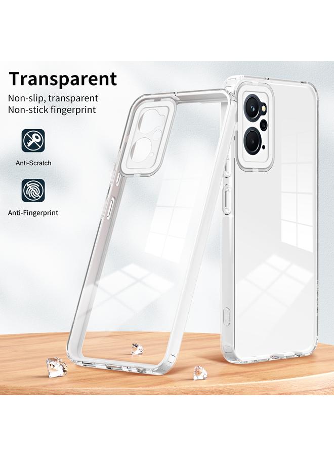 erorex Case For Realme 9i / OPPO A36 / A76 / A96 4G 3 in 1 Clear TPU Color PC Frame Phone Case - Image 2
