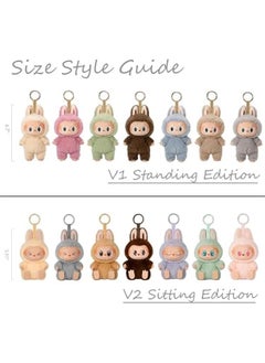 Arabest Labubu Plush Keychain - Charming Bag and Key Pendant Modern Decor Stress-Relief Accessory  - Image 2