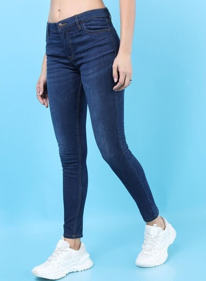 Freehand Women Skinny Fit Solid Mid Rise Jeans - Image 3