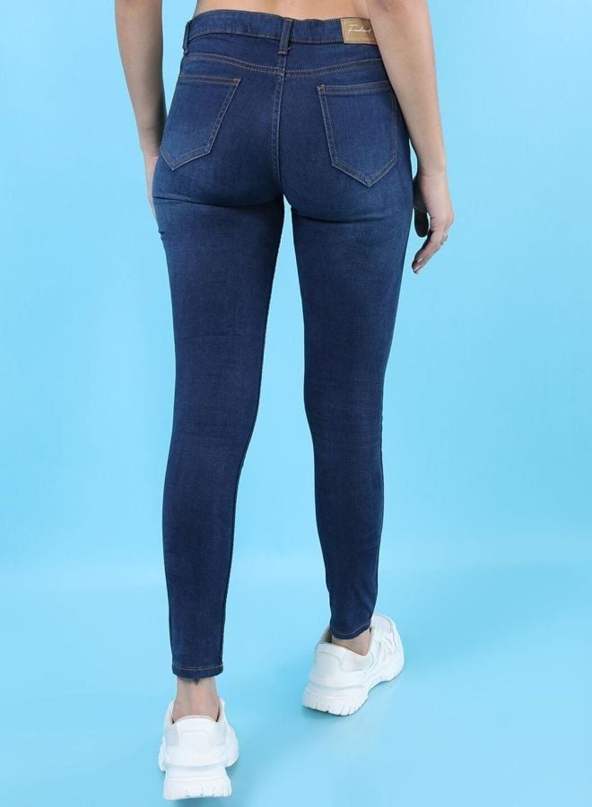Freehand Women Skinny Fit Solid Mid Rise Jeans - Image 5