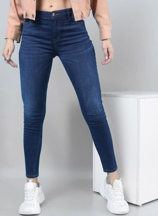 Freehand Women Skinny Fit Solid Mid Rise Jeans - Image 1
