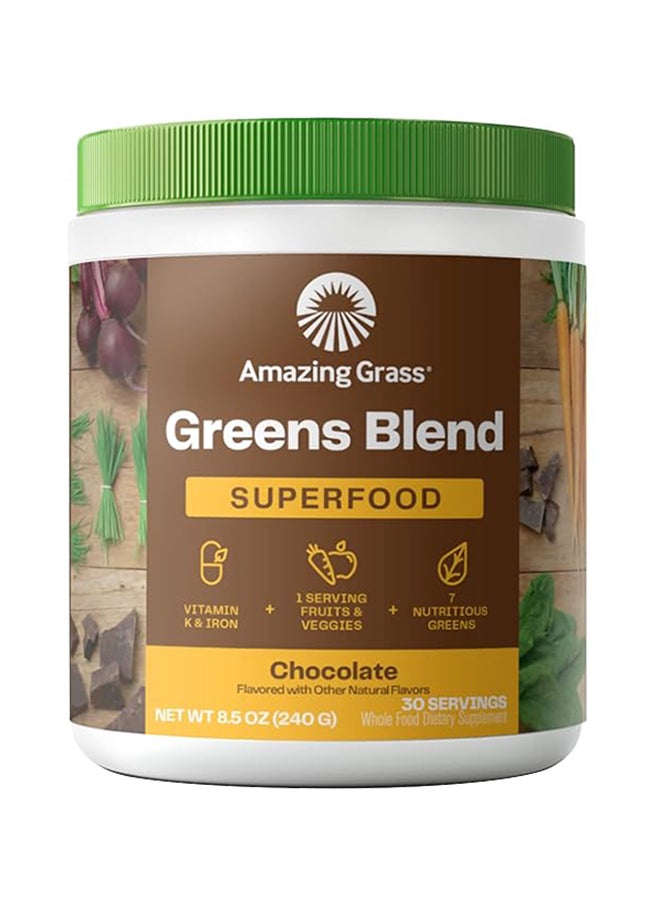 Amazing Grass - Chocolate Green SuperFood -  8.5 oz ( 240 gm )30 Servings - Image 1