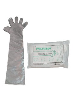 POLYGLOV POLYGLOV Veterinary Long Hand Plastic GlovesCode 702 Regular Pack of 100 pcs 50 Pairs 