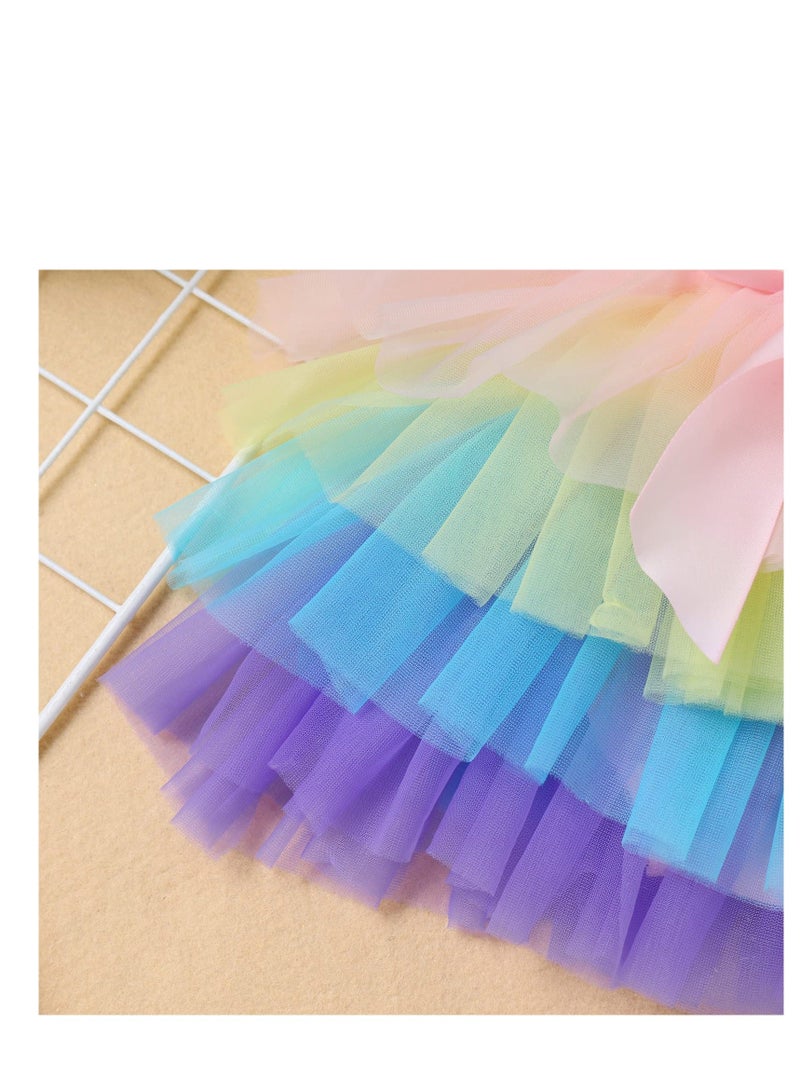 Baby Girl Tutu Skirt with Diaper Cover Toddler Girls Tulle Bloomers and Headband First Birthday Cake Smash Outfits Tutu Skirts Toddler Ballet Skirt Layered Fluffy Dance Skirt Birthday Dress 6-12M  - Image 4