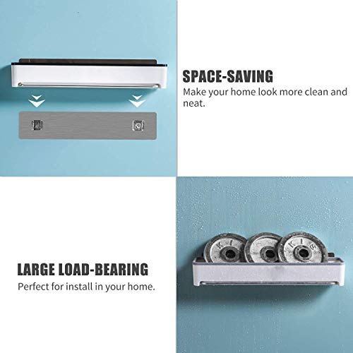 Gopendra Shower Caddy with Detachable Towel Bar, Multi-Purpose Bathroom Organiser Shelf for Kitchen Toilet, Wall Mounted (AV 194 Self with Towel Rack) - Image 5