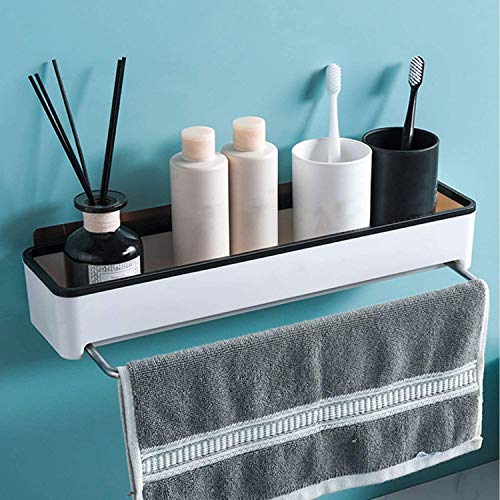 Gopendra Shower Caddy with Detachable Towel Bar, Multi-Purpose Bathroom Organiser Shelf for Kitchen Toilet, Wall Mounted (AV 194 Self with Towel Rack) - Image 1