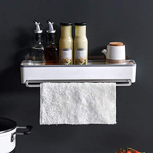 Gopendra Shower Caddy with Detachable Towel Bar, Multi-Purpose Bathroom Organiser Shelf for Kitchen Toilet, Wall Mounted (AV 194 Self with Towel Rack) - Image 3