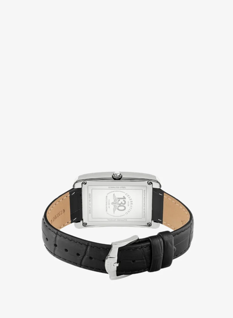 Rotary  Rotary Men's Heritage Astoria Rectangular Stainless Steel Case Black Leather Strap Watch - GS05750/01 for Men | Best Price UAE