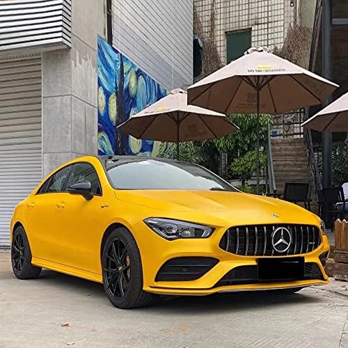 HAPPYMATES Self Adhesive Vinyl Wrap DIY Auto Wrap Film Fit Most Cars & Bikes Waterproof Car Sticker Vinyl Sheet, Interior Sticker, Heat Resistant (12 X 60 Inch, Yellow) - Image 2