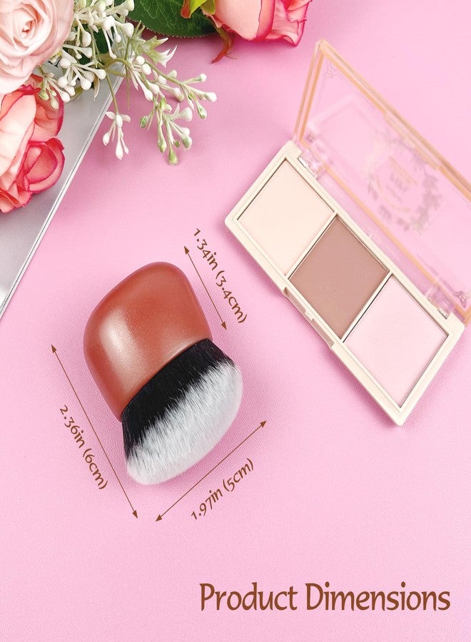 Brvlsoc Foundation Blender Brush – Kabuki Style Makeup Tool for Face & Body, Dense Synthetic Fibers for Liquid, Cream, or Powder Foundation, Handle-Free, 1 Piece - Image 4