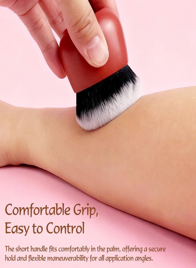 Brvlsoc Foundation Blender Brush – Kabuki Style Makeup Tool for Face & Body, Dense Synthetic Fibers for Liquid, Cream, or Powder Foundation, Handle-Free, 1 Piece - Image 5