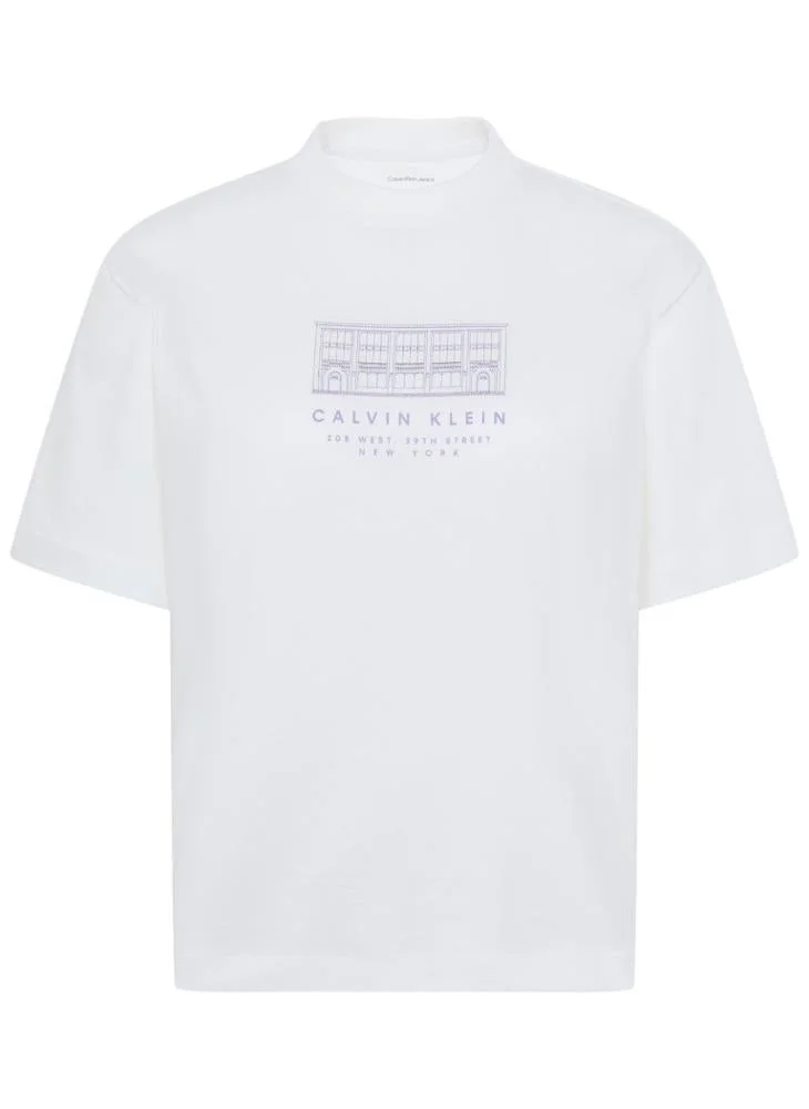 Calvin Klein Jeans  Casual Seasonal Graphic Boxy T-Shirt for Women | Best Price UAE