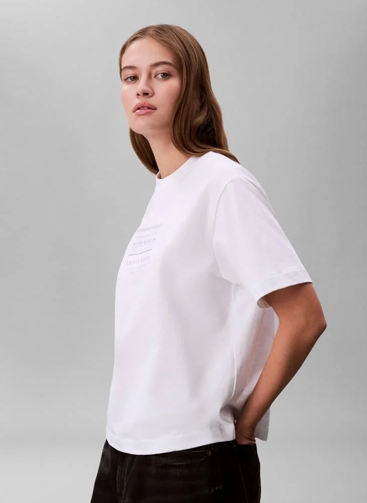 Calvin Klein Jeans  Casual Seasonal Graphic Boxy T-Shirt for Women | Best Price UAE