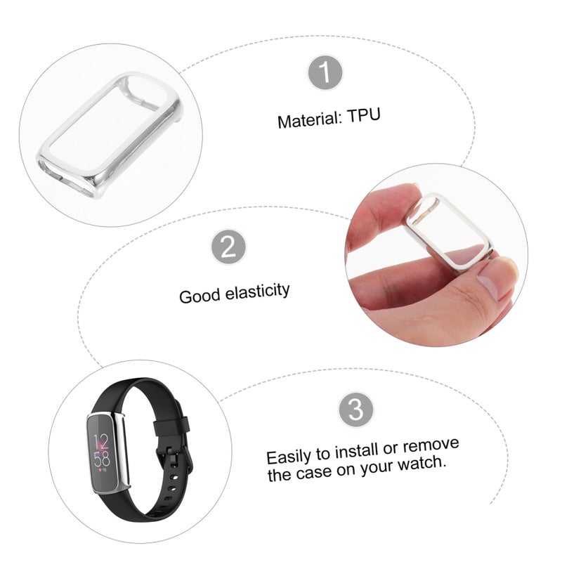 2Pcs Soft Gel TPU Protective Case with Screen Protector for Smartwatch Active Users - Image 4