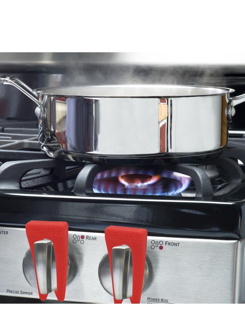 Generic - Stove Knob Covers for Child Safety Stove Knob Locks Proofing Oven Knob Lock Stove Child Safety Guards For Child Safety for Gas Stove Grill Home Restaurant Kitchen 8 Pack Red - Image 1