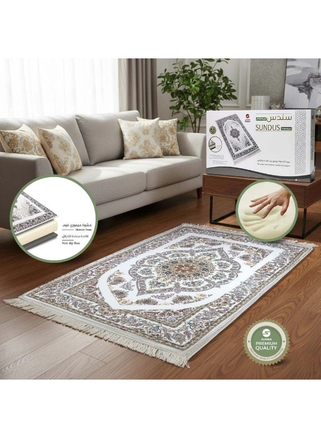 SUNDUS Prayer Mat Premium A luxurious prayer mat that provides comfort with a medical memory foam filling that supports the knees and relieves pressure during prostration. - Image 2